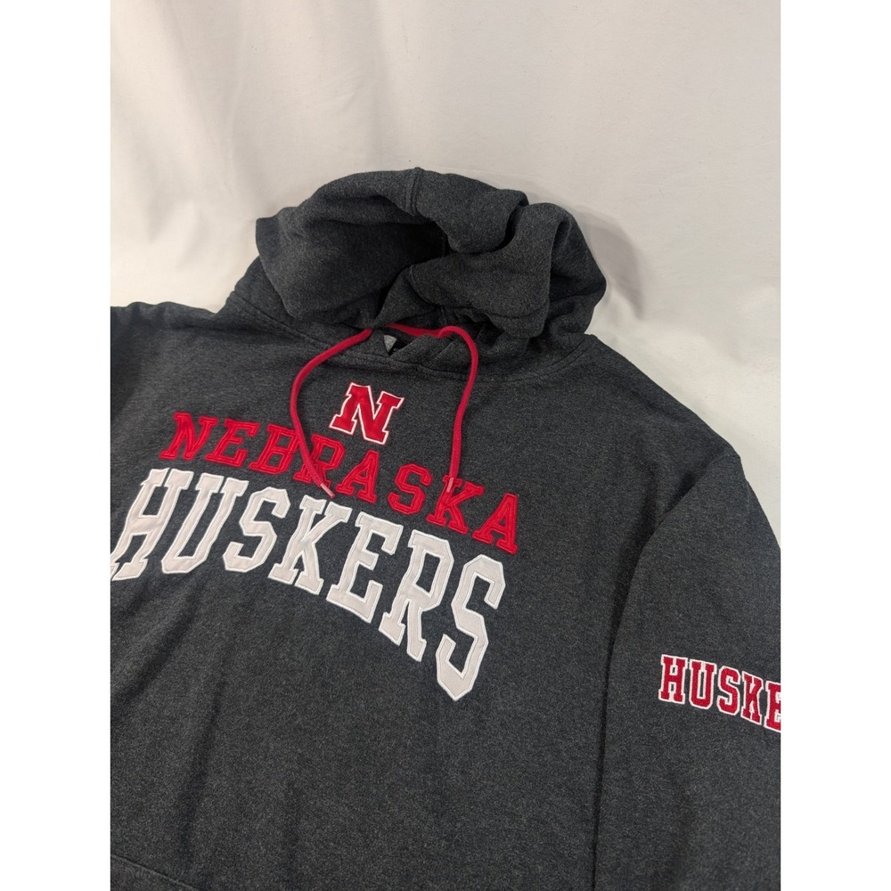 Nebraska Cornhuskers Hoodie Mens 2XL Black Red Sweatshirt Hoodie Collegiate